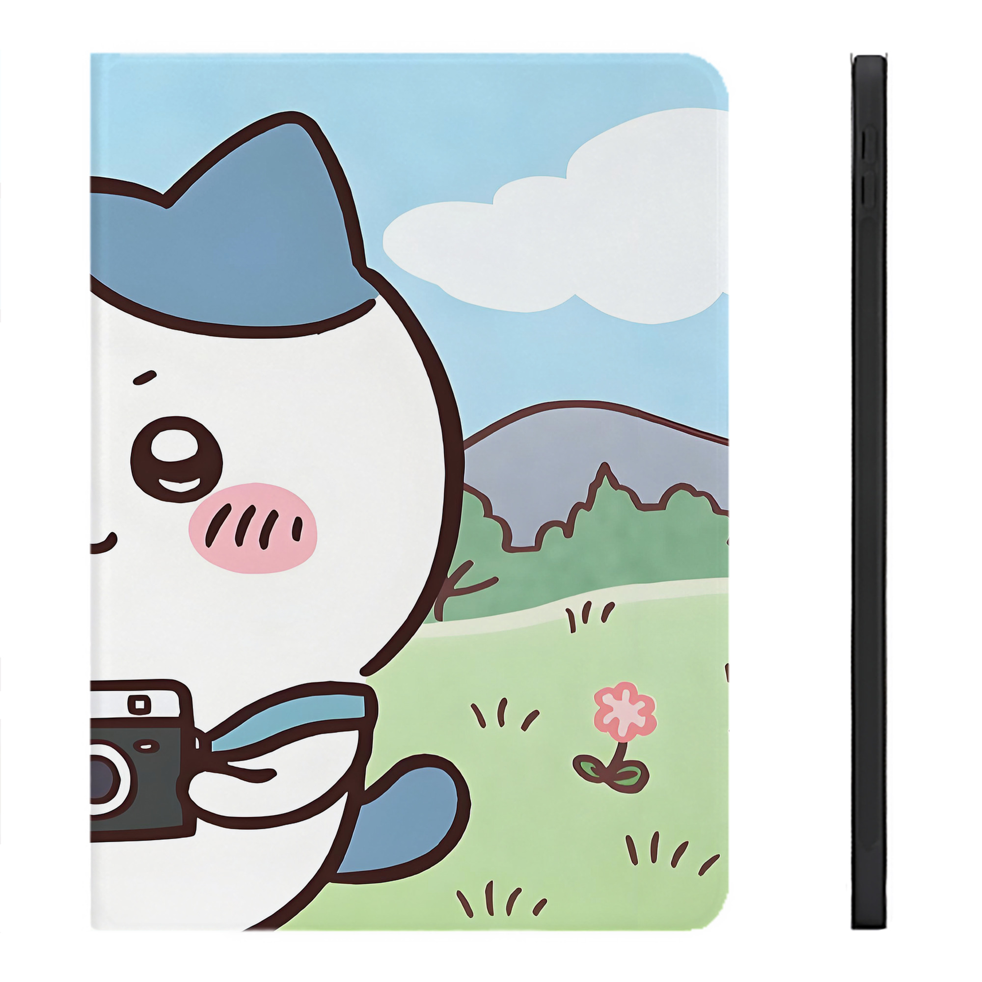（画像用） ちいかわ Chii-kawa IPadケース ペンホルダー付き ブックスタイルデザイン